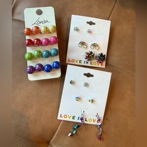 Rainbow Earrings Sets